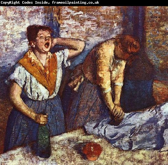 Edgar Degas Two ironing women